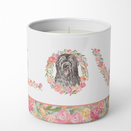 Carolines Treasures 3.75 x 3.25 in. Unisex Briard No.6 Love 10 oz Decorative Soy Candle WDK4350CDL